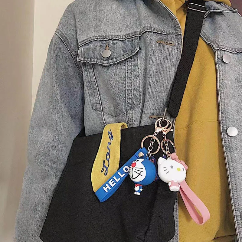 

Women keychain cute cartoon cat Brown bear doll key Rings for bag pendant car key chain Trinkets Kids Toy Girlfriend Gifts