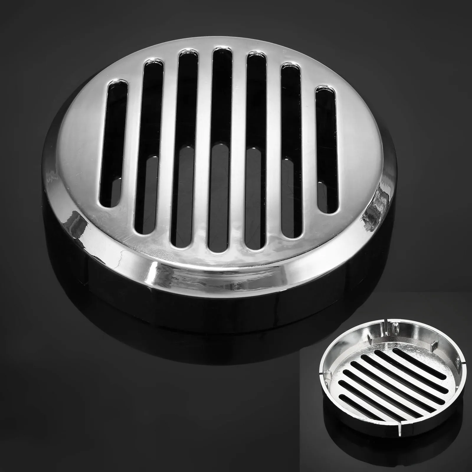 Мотоцикл 3 5 мм рога хромированная круглая шлицевая решетка автомобильный рожок