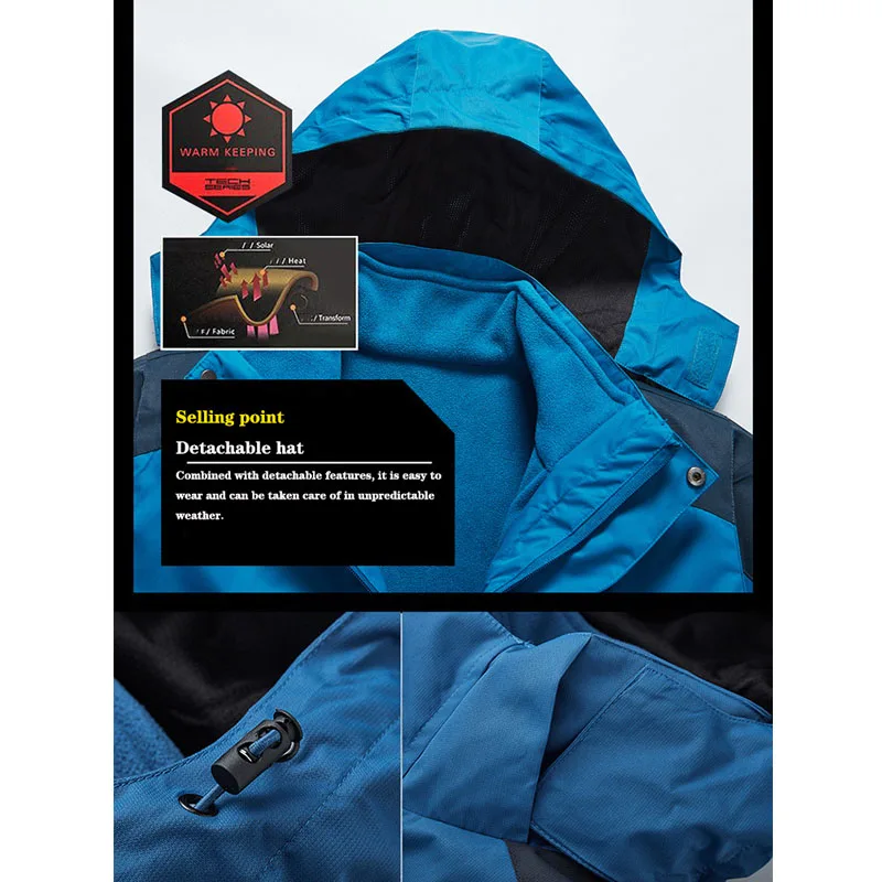 

NEW Men's Autumn Winter Fleece Thermal Jackets Windproof Outdoor Sports Windbreaker Hiking Trekking Camping Outdoor Men Jacket