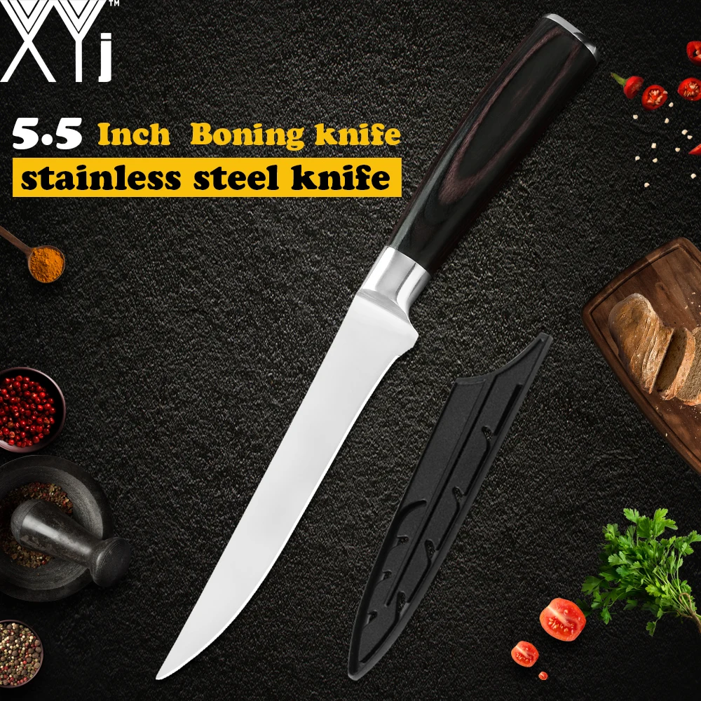 XYj 5 ''кухонный скрепляющий рыболовный нож из нержавеющей стали Острый