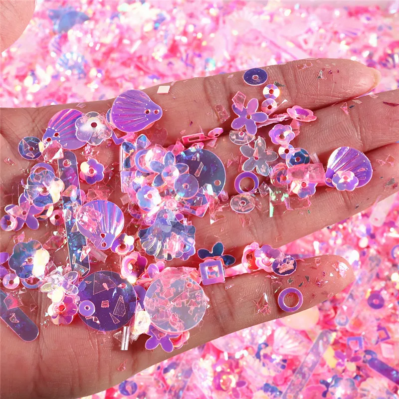 Смешанные формы Блестящий акриловый лак ледяная майларовая оболочка фольга