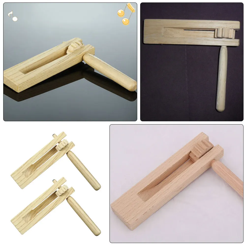 

2pcs Durable Puzzle Wooden Hand Musical Instrument Educational Castanet