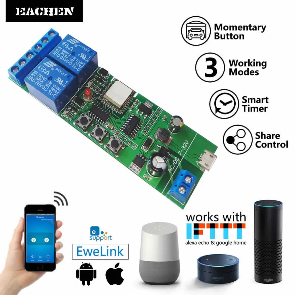 Ewelink беспроводной WiFi Умный дом модуль переключателя инчинг реле