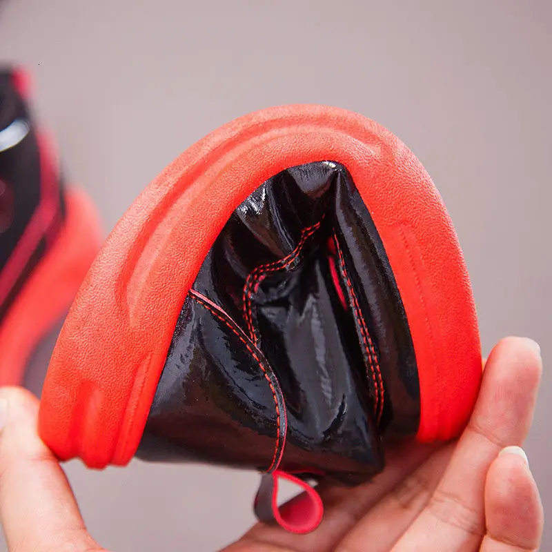 Новые детские зимние кожаные ботинки для девочек Ботинки martin модные элегантные