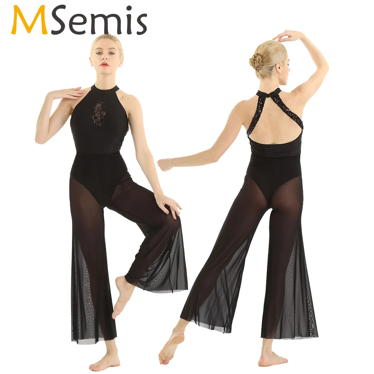 MSemis женские современные костюмы для лирических танцев кружевной лиф с блестками