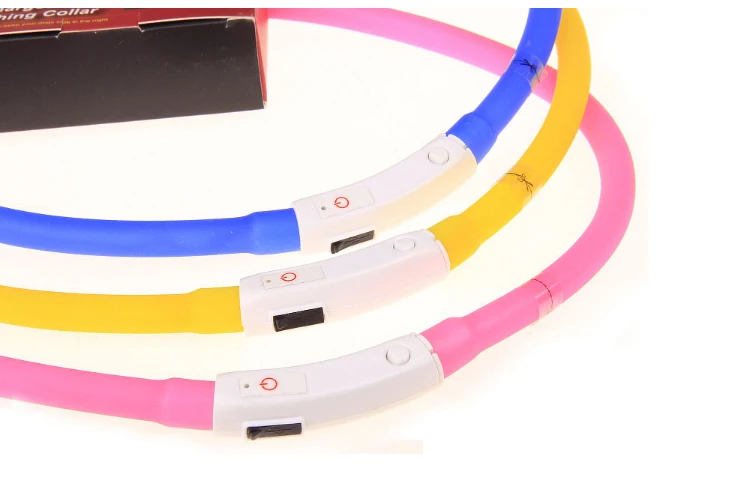 Fenice usb зарядка светодиодный ошейник для собак Ночная безопасность мигающий светящийся поводок для собак, светящиеся люминесцентные ошейники для собак товары для домашних животных