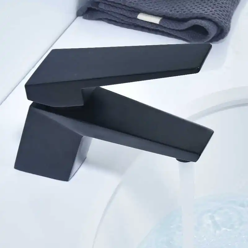 Смесители для раковины черный бронзовый кран с одним отверстием холодной и