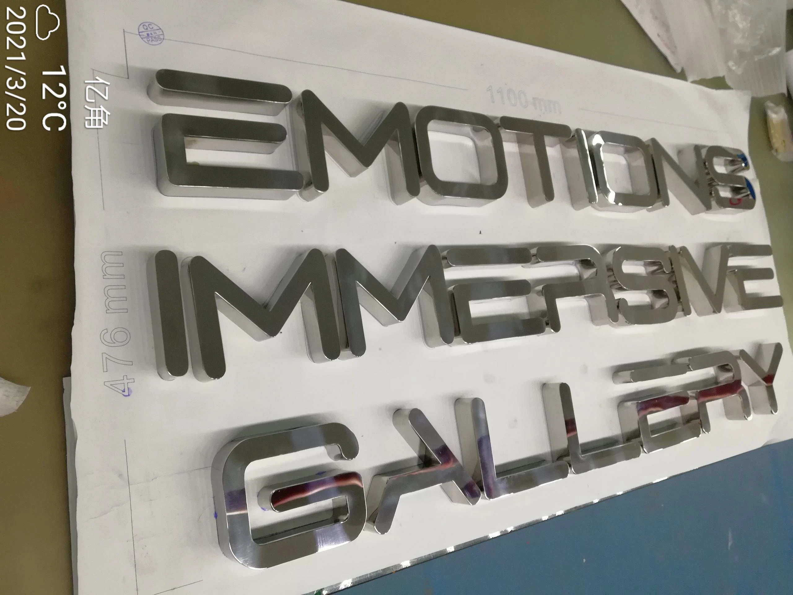 Customized Polished 3D Metal Channel Letter Stainless Steel Sign for Office Advertising | Дом и сад