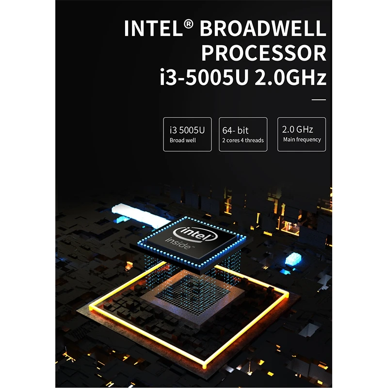 Новый джемпер EZbox I3 Мини ПК Intel 5005U изображения HD 8 ГБ 128 2 4G + 5G Wi Fi гигабитный Windows 10