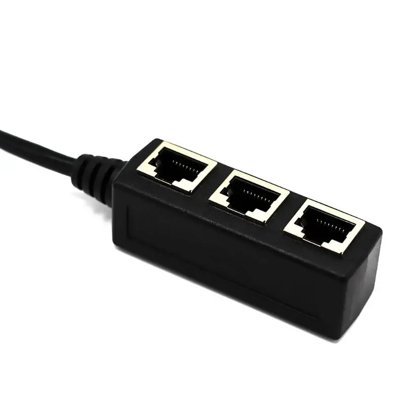 LAN Ethernet сетевой RJ45 Мужской до 3 гнездовой разъем сплиттер адаптер кабель