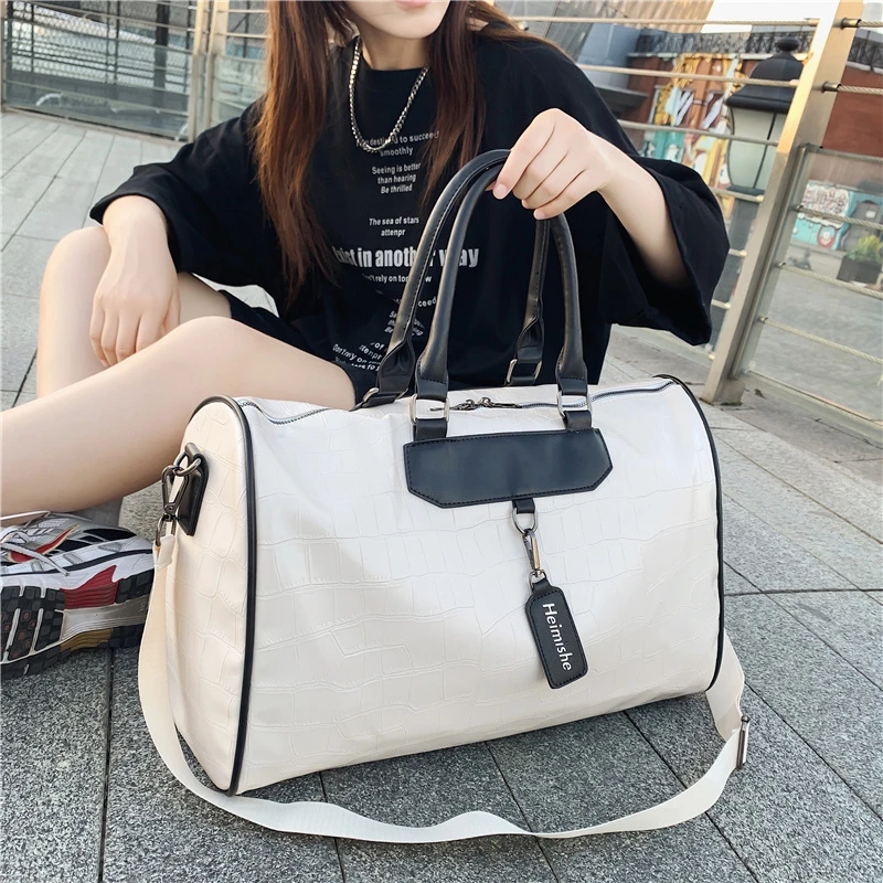 

Дорожная сумка YILIAN из искусственной кожи крокодила, модная вместительная многофункциональная сумочка-тоут на одно плечо, с наклоном для фи...