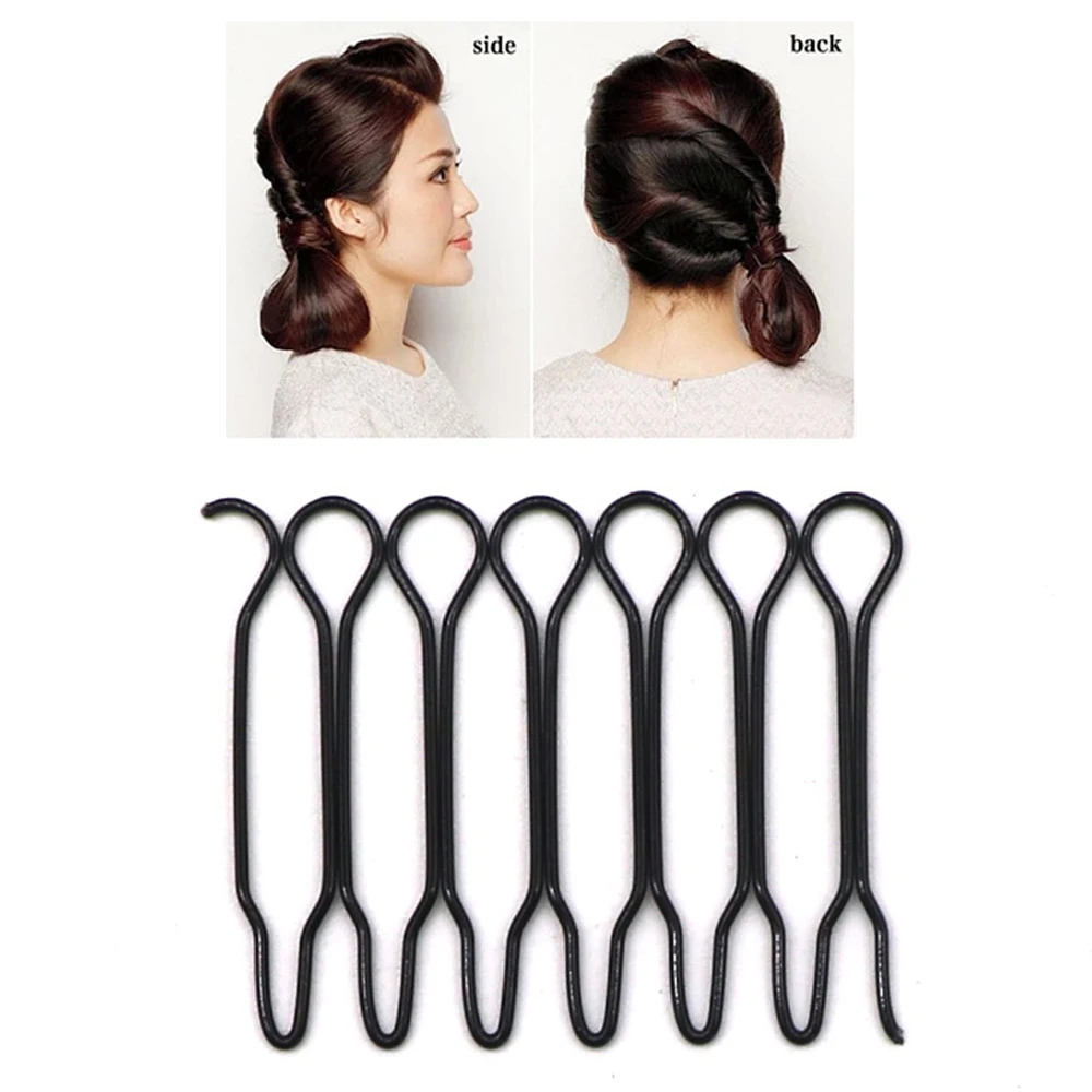 

8Pcs Magic Simple Fast Hair Braid Twist Styling Tool Side Clip Pin Hair Bun Maker Hair Clips Double Hook Clip Hair Braider Tools