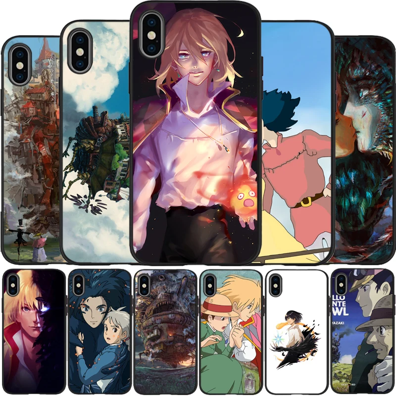 Чехол Howl's Howls с движущимся замком мягкий силиконовый черный чехол для телефона