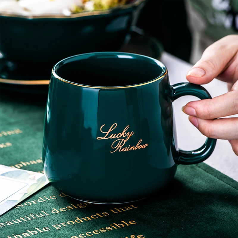 Керамическая тарелка RHE зеленая Золотая для кухни чаша лапши суши стейка салата