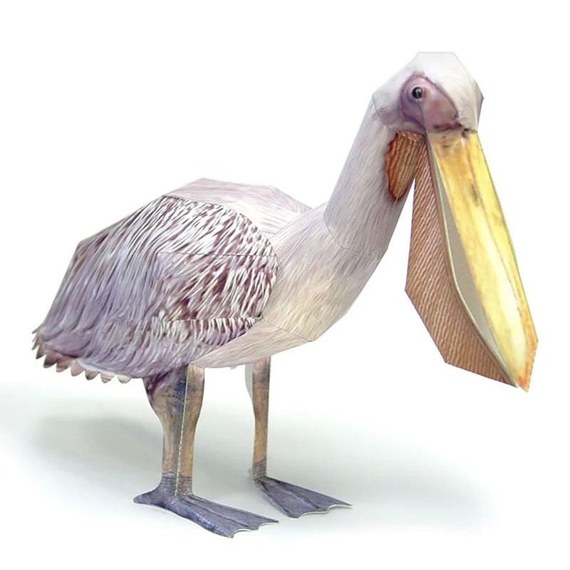Отличная белая модель из бумаги Pelican Bird реалистичное животное мини оригами