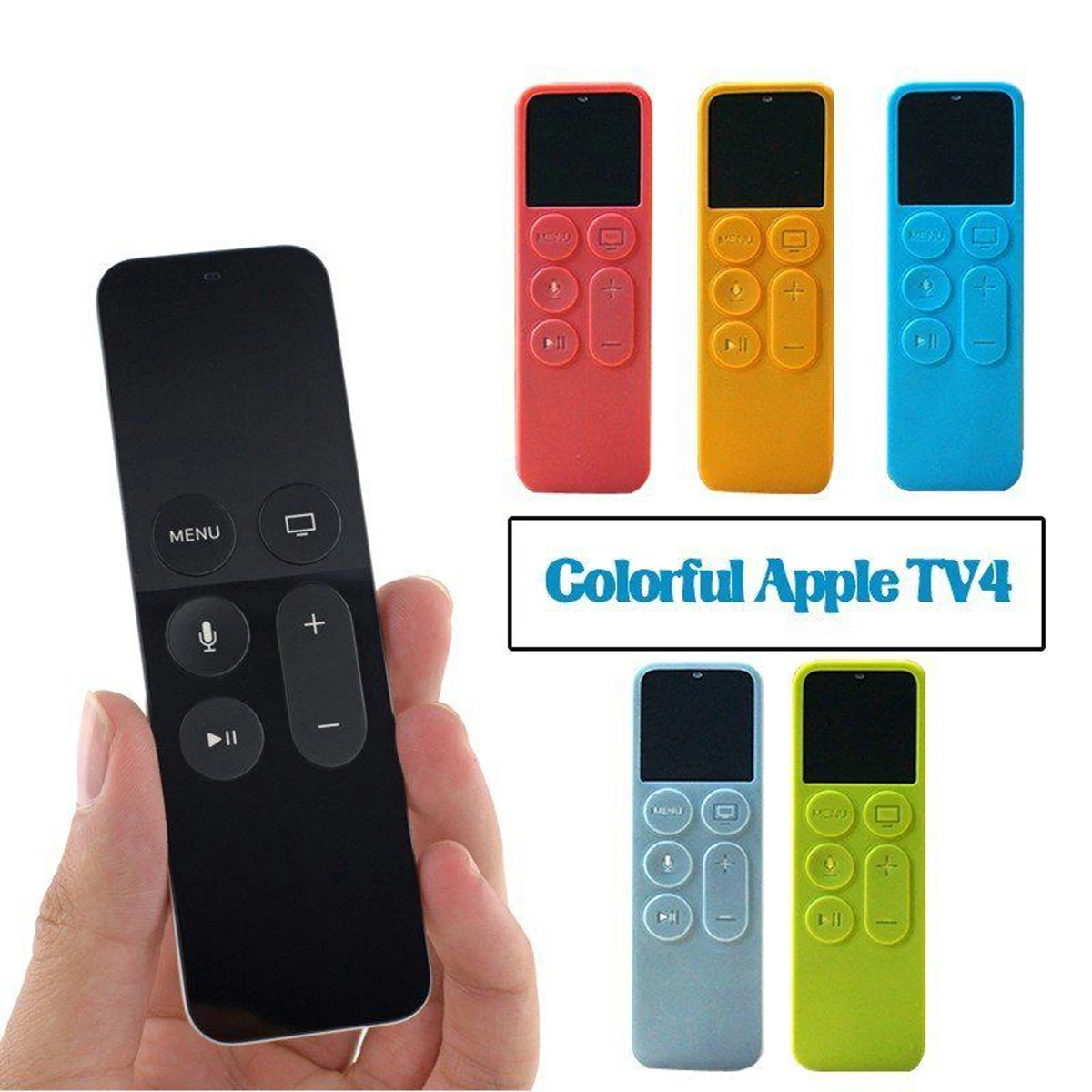 Protective Case Accessories TV Removable Remote Control Cover Dustproof Protector Black Silicone Soft Casese for Apple 4 | Дом и сад