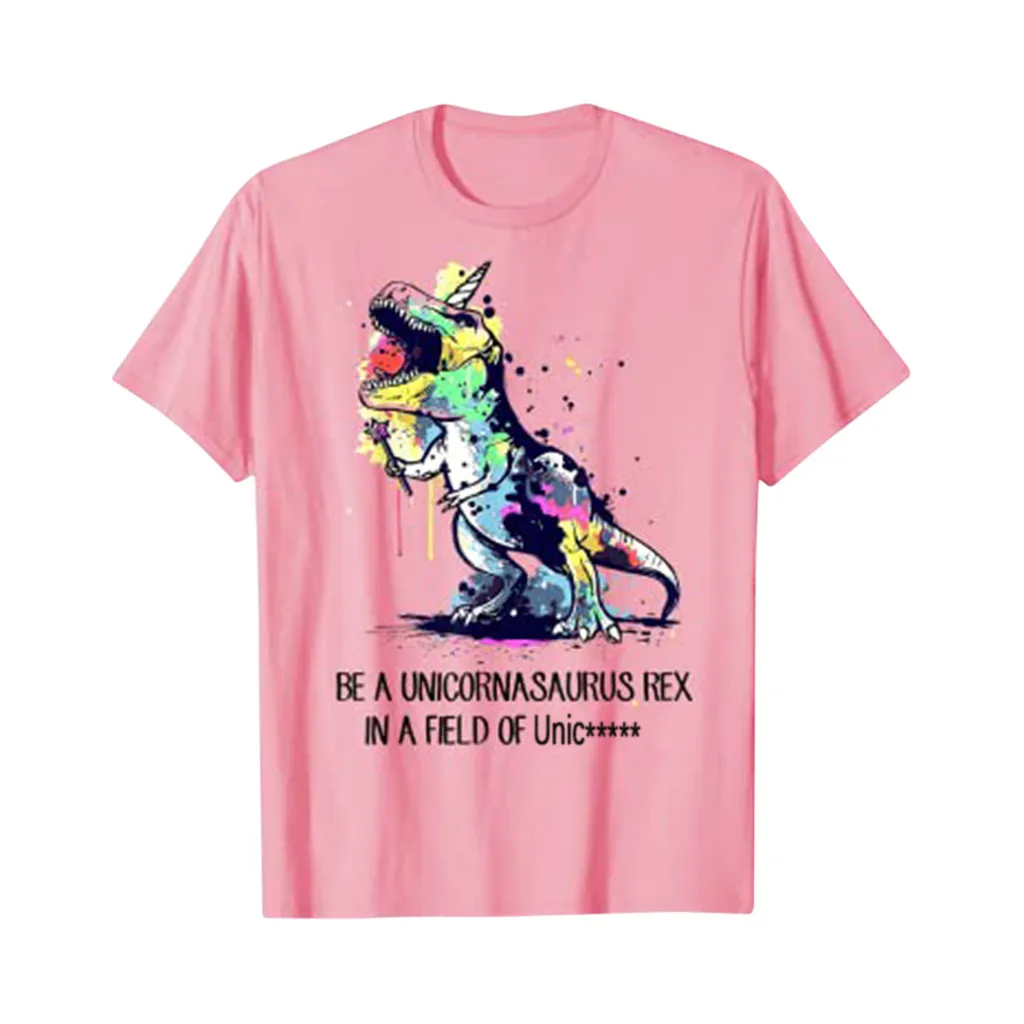 Футболка женская с коротким рукавом Модный повседневный топ забавным принтом и