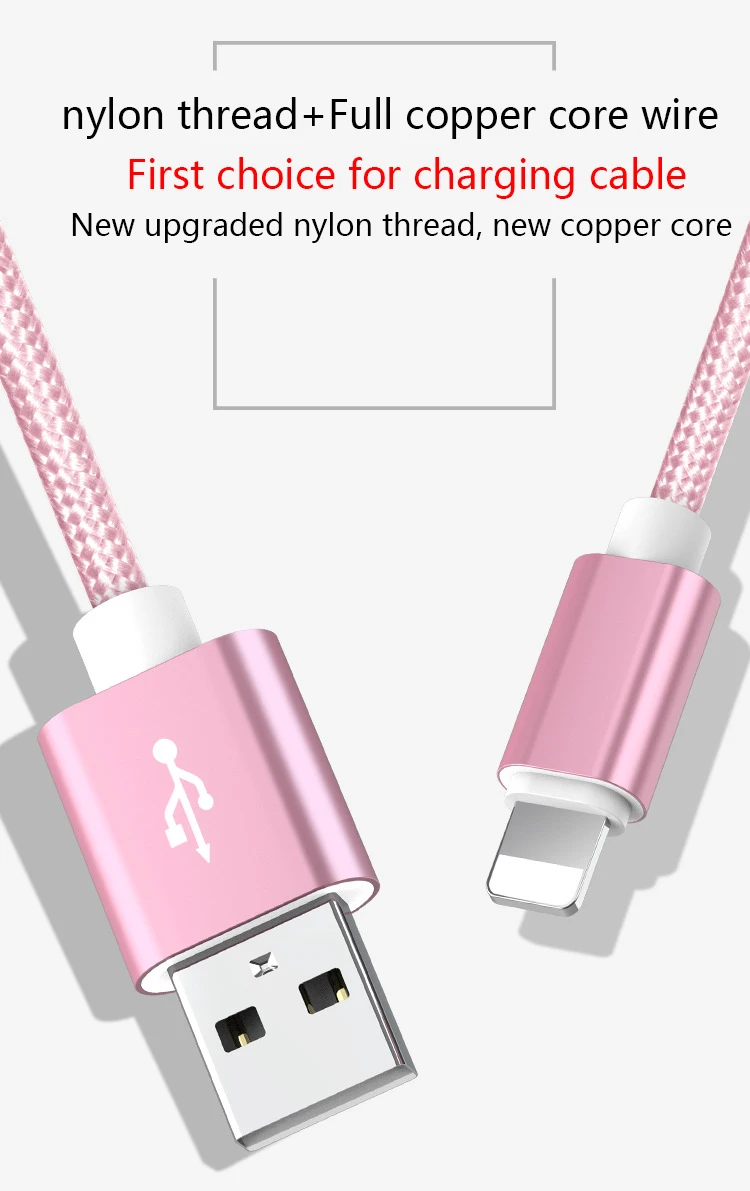 Кабель Micro USB Oincase de datos de carga rapida нейлоновая оплетка 1 м 2 м 3 м USB кабель для iPhone 11 7 6 S Plus X XR MRX