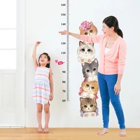 height measure pvc wall stickers with cute cat pattern height measure ruler height gauge for kids room nursery decorative