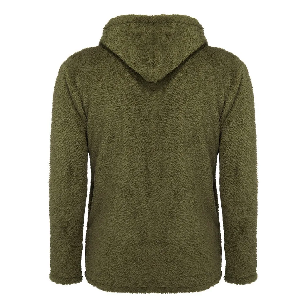 

Men's Autumn Winter Solid Color Cardigan Casual Blouse Fleece Tops Coat Jacket Men Streetwear