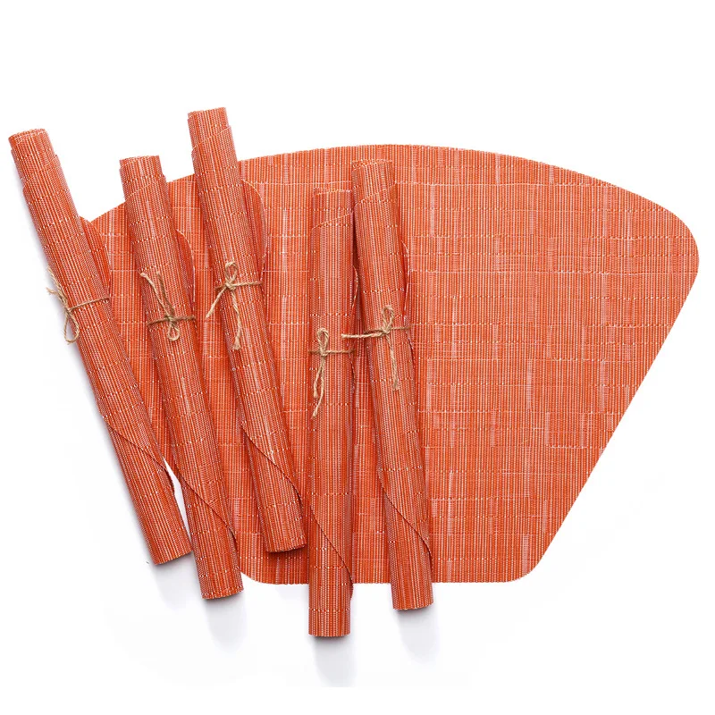 Веерообразные салфетки Teslin коврик для стола из ПВХ устойчивый к пятнам