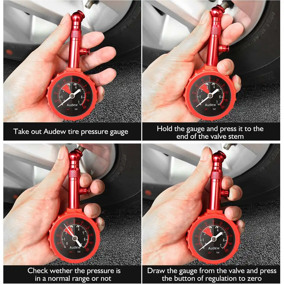 Датчик давления в шинах точный измеритель воздуха для автомобиля и велосипеда