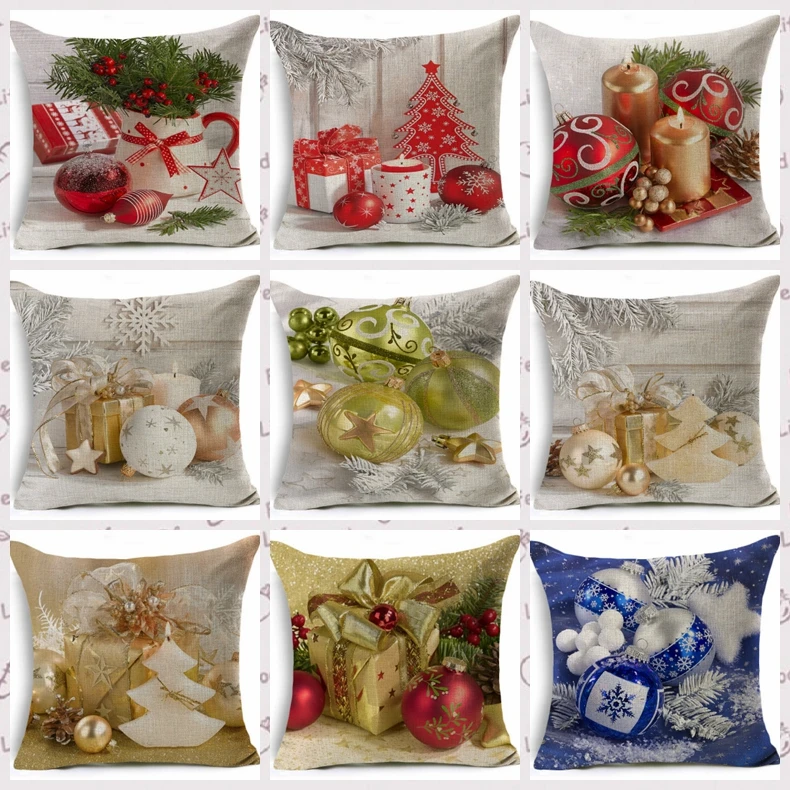 ZENGIA Рождество Рождественский Чехол на подушку колокольчики льняная наволочка