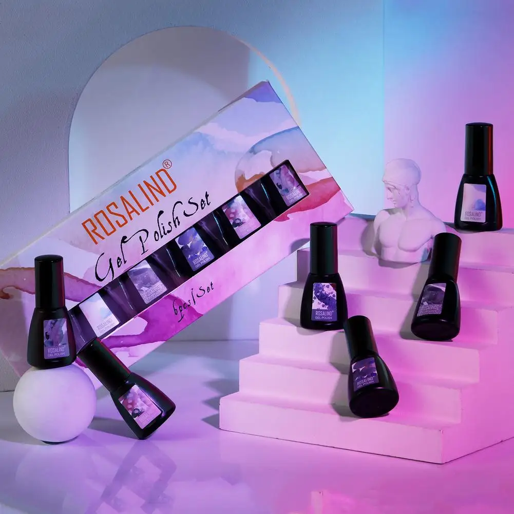 

Модный Гель-лак для ногтей, 6 цветов, набор гель-лаков для ногтей, горячий цвет, УФ-светодиодный клей для ногтей, фототерапия, искусственный к...