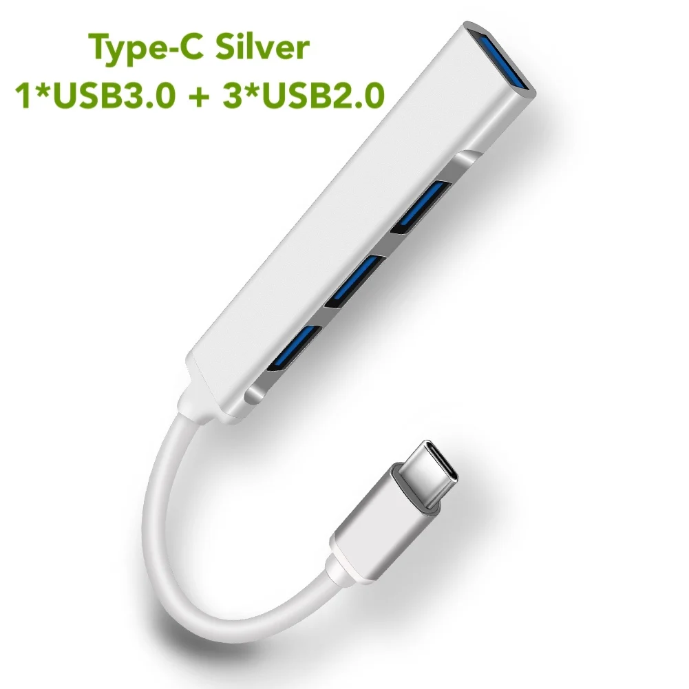 usb c hub 3 0 type c 3 1 4 port multi splitter adapter otg for lenovo xiaomi macbook pro 13 15 air pro pc computer accessories free global shipping