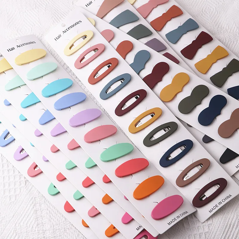 

10Pcs/lot Simple Candy Color Hairpins Women Barrette Headwear Girls BB Clips Headdress Barrettes Bobby Pin Hair Accessories New