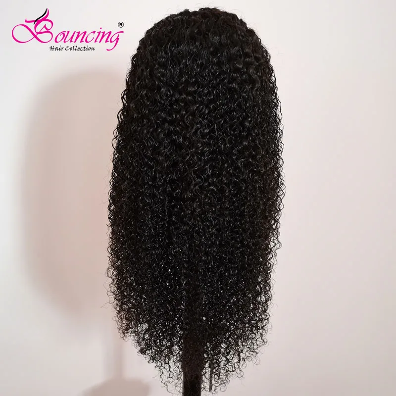 Волнистые кудрявые парики на сетке бразильские 4x4 из человеческих волос