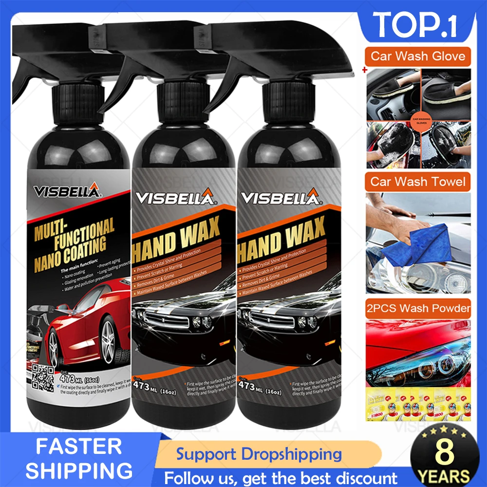 

VISBELLA Liquid Glass Ceramic Car Coating Wax Crystal Nano Ceramic Polishing Spraying Polish Cleaning Hydrophobic Paint Care