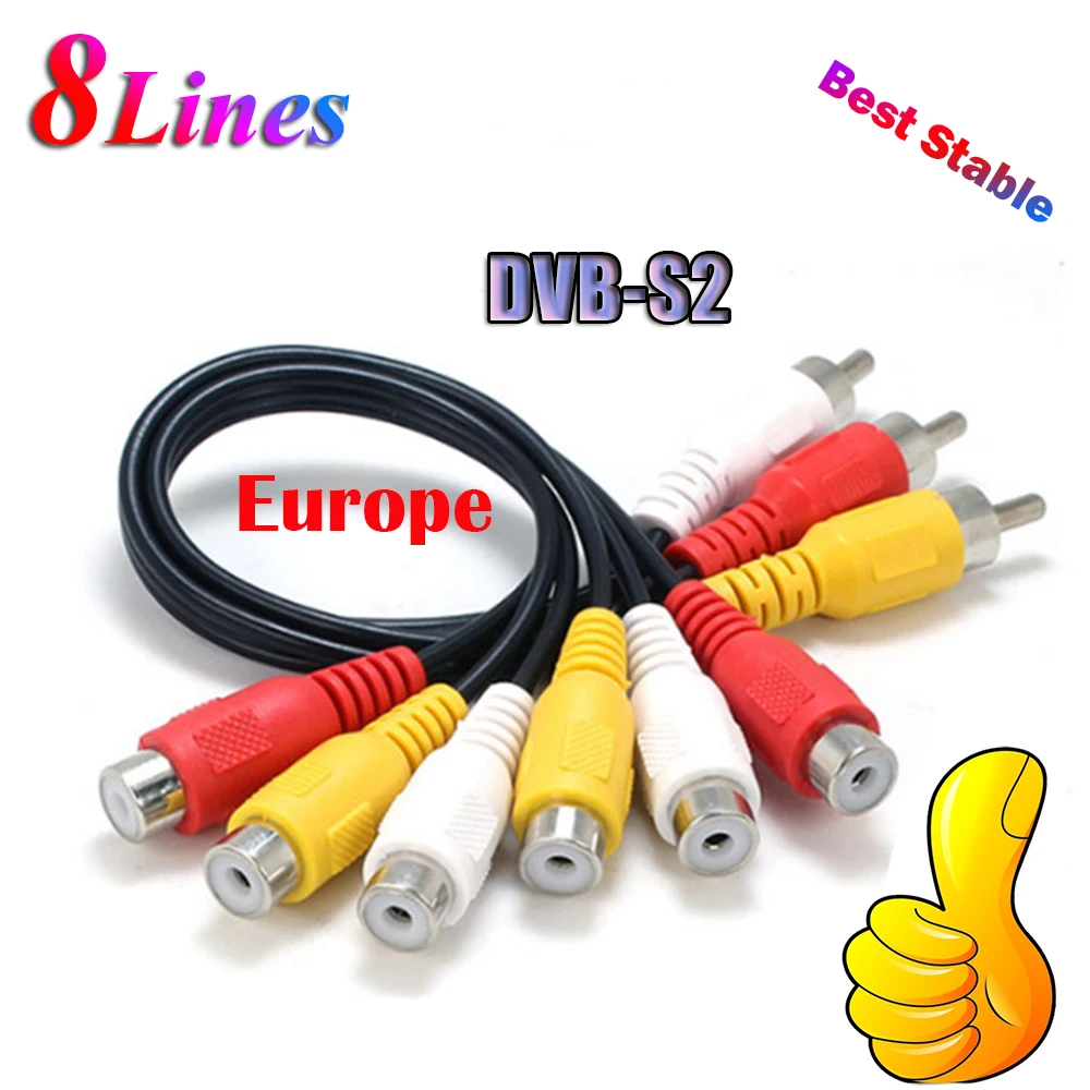 

2021 Новый Умный стабильный кабель Cline HD TV 8 линий HD TV Cable Line Europe V8 V9 Nova для 8 линий