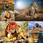 Набор для Алмазная картина льва 5D сделай сам, квадратная мозаика с изображением животных и стразы, украшение для дома, подарок
