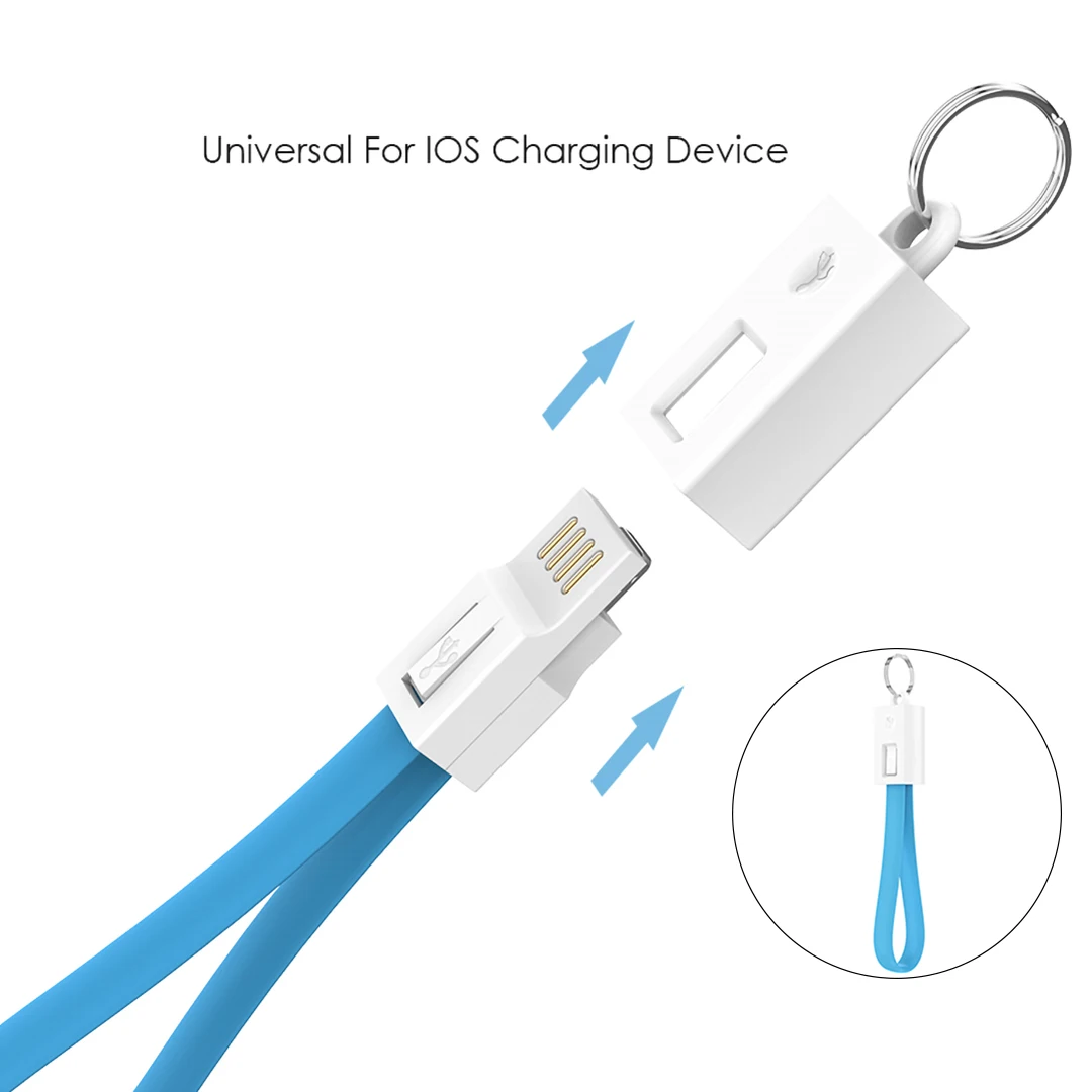 Usb-кабель для iPhone 8 7 6S 5s iPad зарядный Шнур зарядное устройство для мобильного телефона брелок для передачи данных Портативный короткий провод для iPhone XS Max XR X