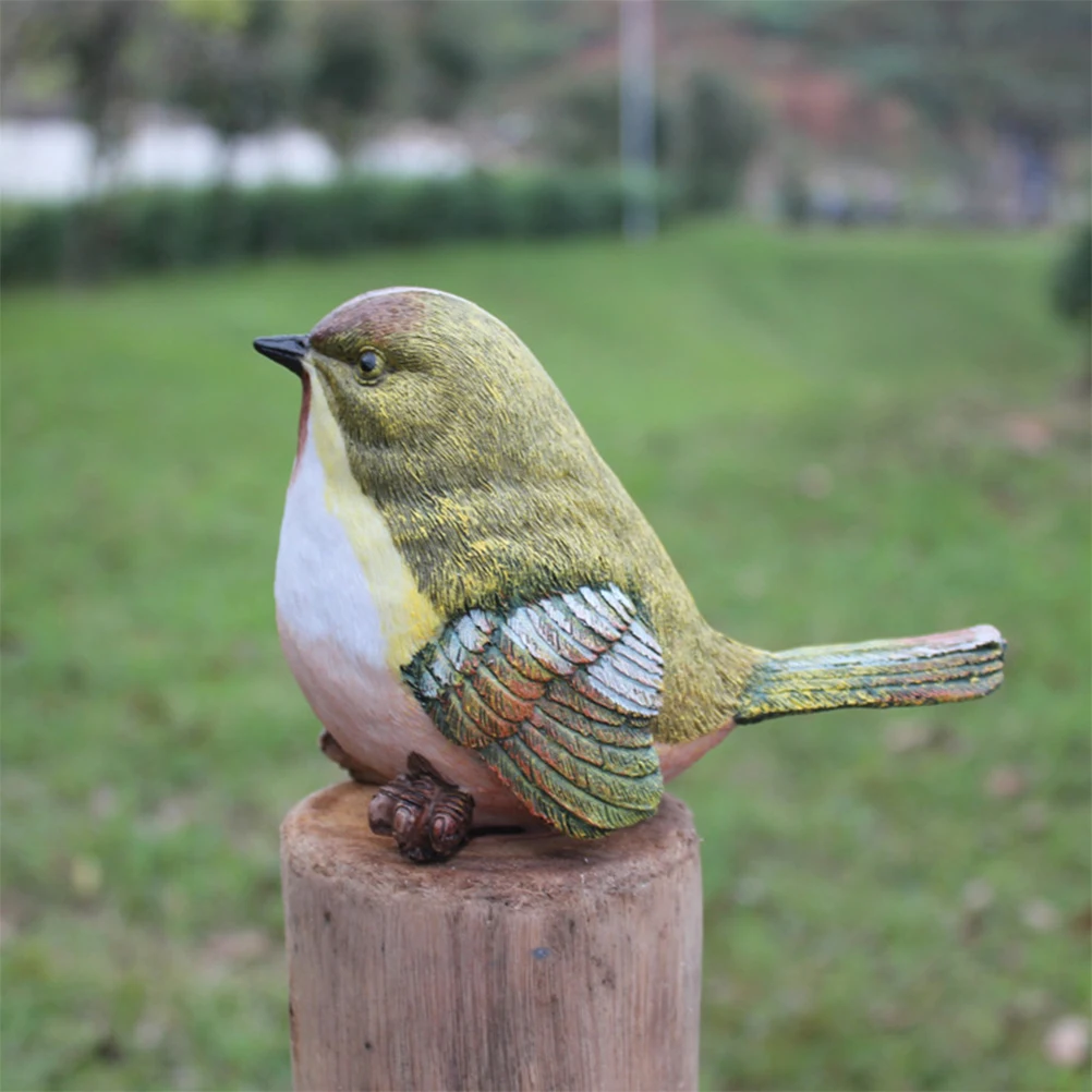 4 шт./партия симпатичные декоративные украшения из смолы скульптура птицы в виде