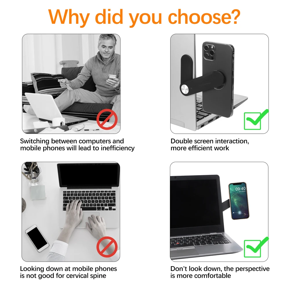 Подставка для телефона ноутбука с магнитным креплением складная | Мобильные