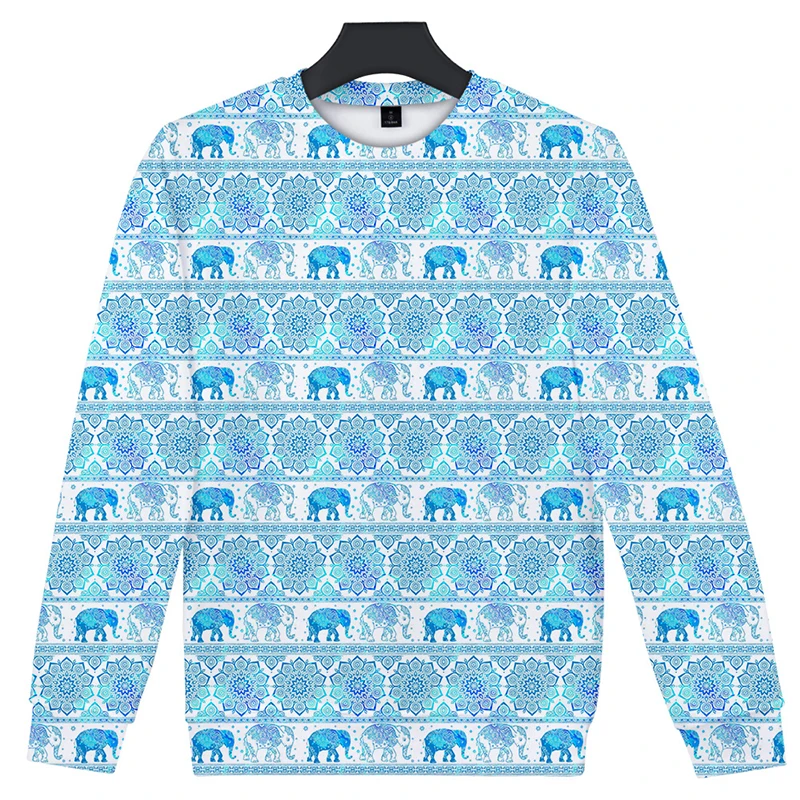 Толстовка с капюшоном в виде индийского слона стиле Харадзюку пуловер Модный