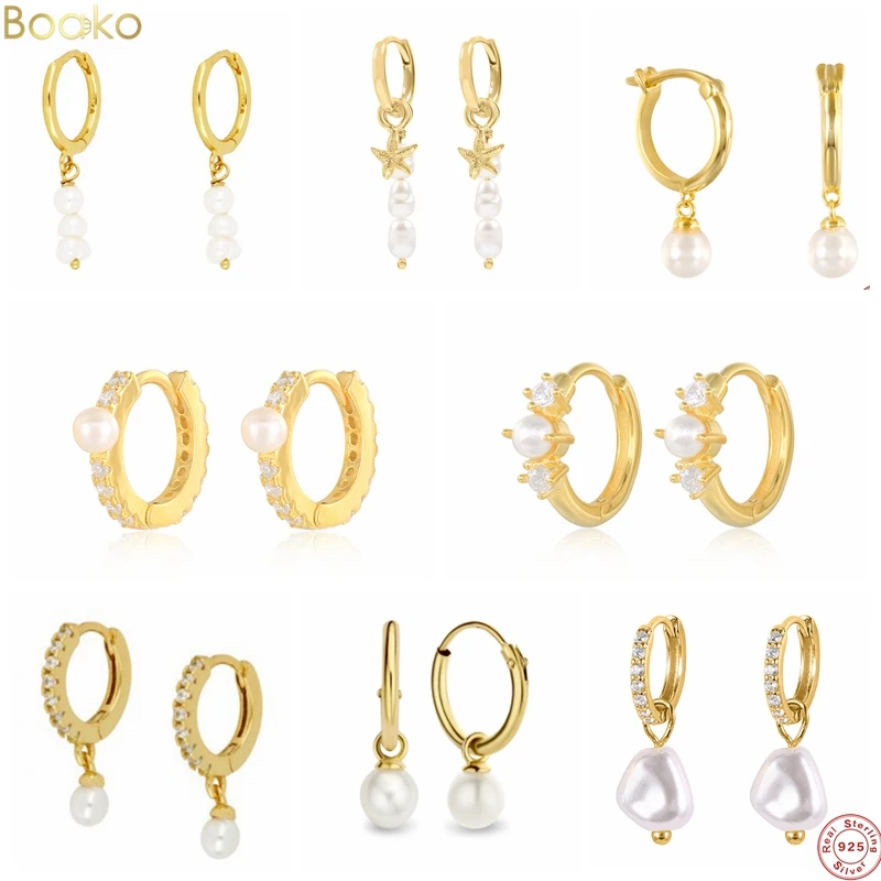 

Женские серьги-кольца из серебра 925 пробы с пресноводным жемчугом