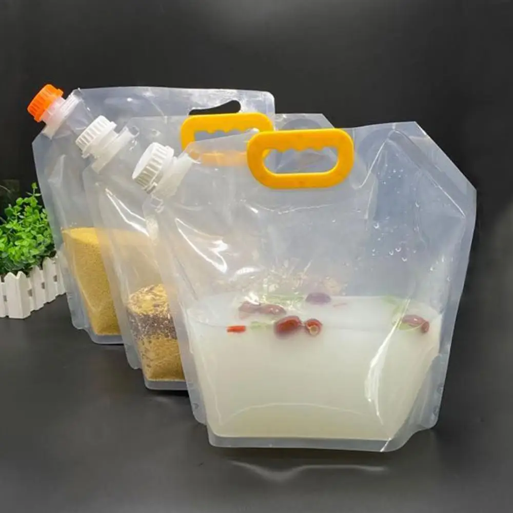 

1.5/2.5/5L Clear Beer Packaging Bag Stand-up Safe Plastic Drink Packaging Bag Pouch Beer Beverage Container Kitchen Accessories