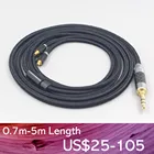 Супер мягкие наушники LN007517 2,5 мм 4,4 мм нейлоновый кабель OFC для наушников Dunu T5 Titan 3 T3 (увеличенная длина MMCX)