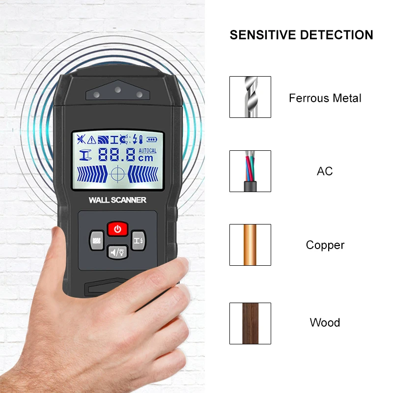 Детектор металла PRACMANU детектор с подсветкой ЖК-дисплеем | Инструменты