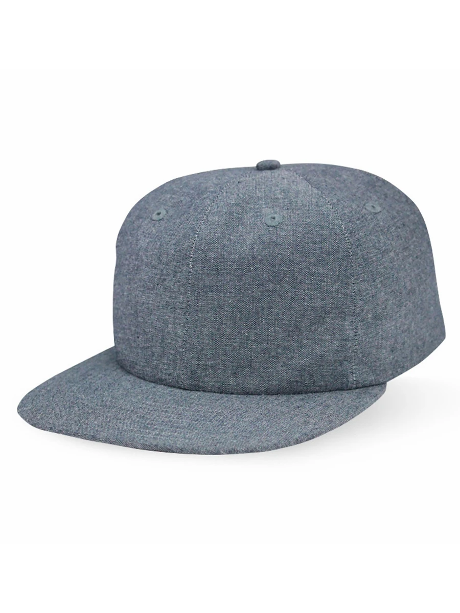 

2021 Four Seasons High Quality Denim Flat Peak Baeball Hats Man Big Size Snapback Hat 56-62cm