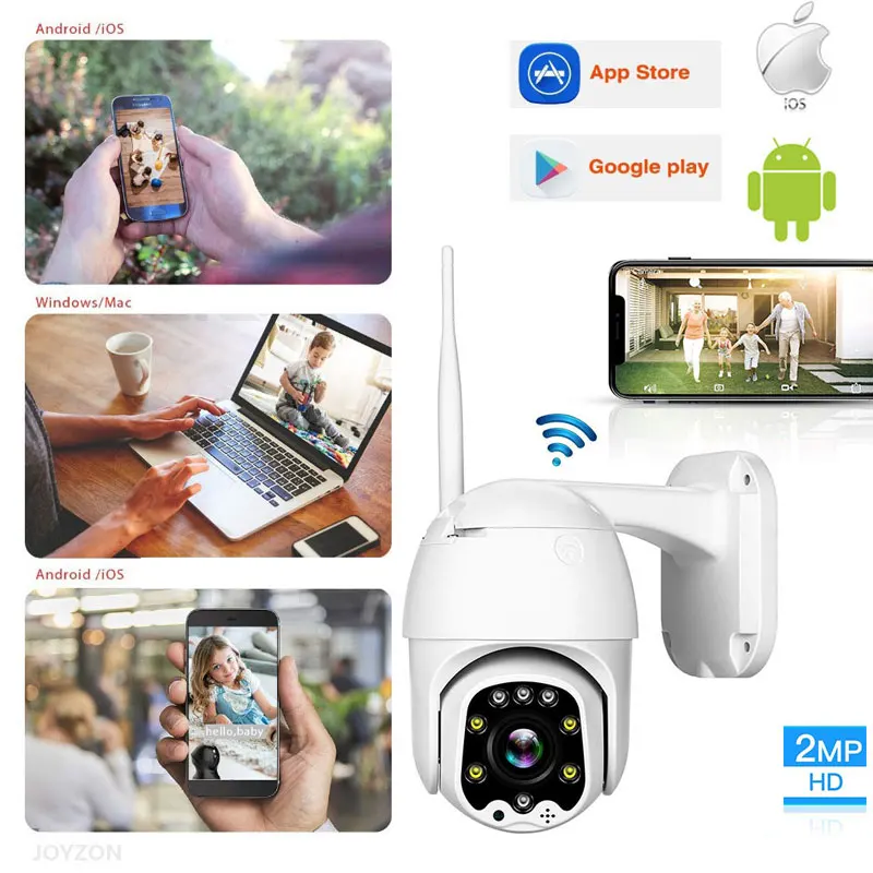 Горячая Распродажа 1080P Wifi PTZ IP камера наружная беспроводная облачная для хранения