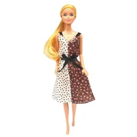 fashion white brown floral dress 16 bjd doll clothes for barbie clothes outfit 11 5 dolls accessories casual wear kids diy toy