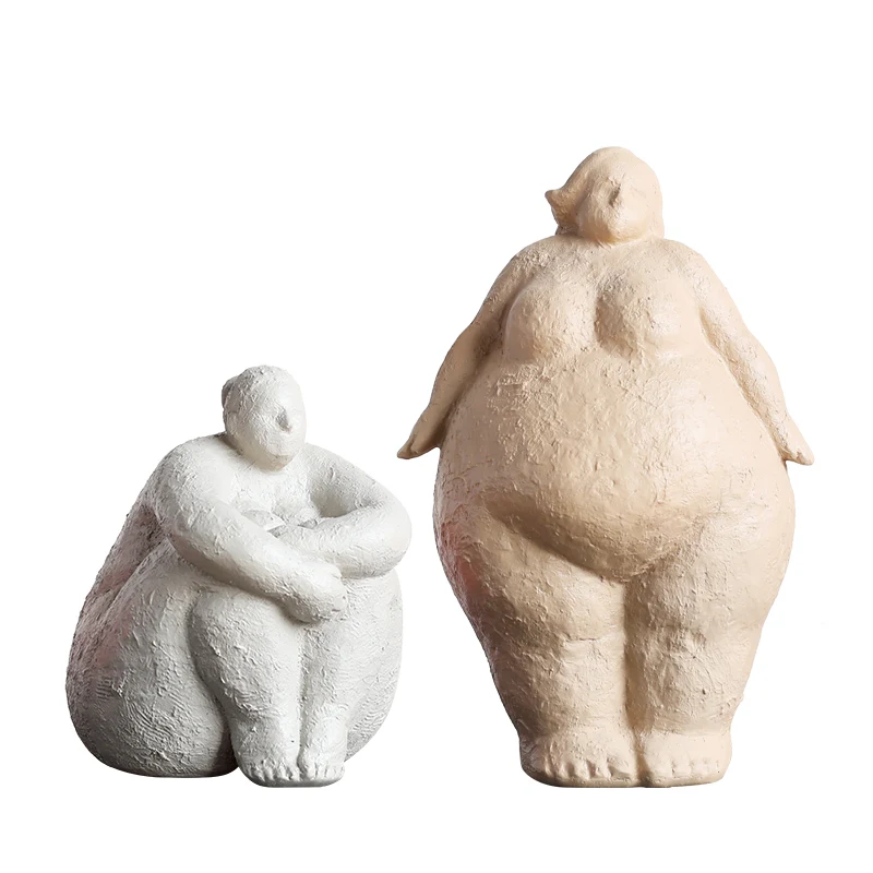 

Home Decor Abstract Fat Nudity Lady Woman Statues Et Sculptures Resin Miniature Nordic Bedroom Ornaments Desk Accessories Gifts