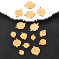 2 hole stainless steel san benito medal charm connector for bracelet goldsilver color metal saint benedict charm wholesale 20pc