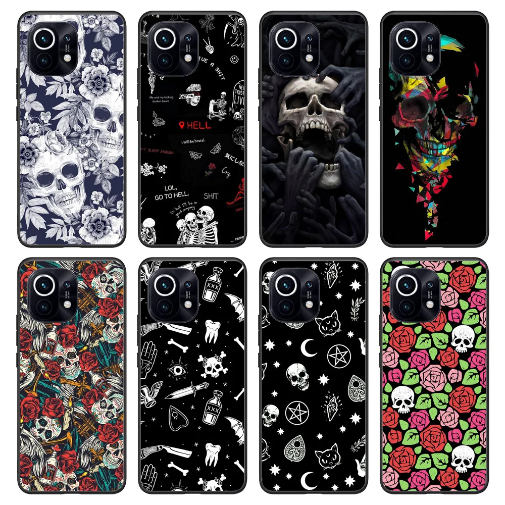 

Skull Art Phone Case For Xiaomi Mi POCO X3 NFC F3 GT M3 11 11 Ultra 11T Pro 11 Lite Redmi Note 10 Pro Note10 5G K40 Cover