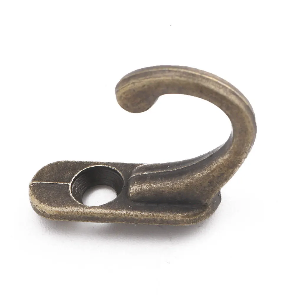 10Pcs Antique Brass Strong Adhesive Wall Hook Clothes Coat Hanger Home Decor Organizer Key Rack Hooks | Дом и сад
