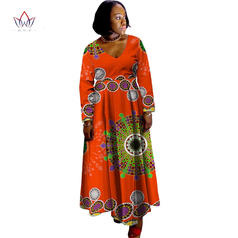 Женское длинное платье с принтом в виде Дашики BRW вечерние платья большого